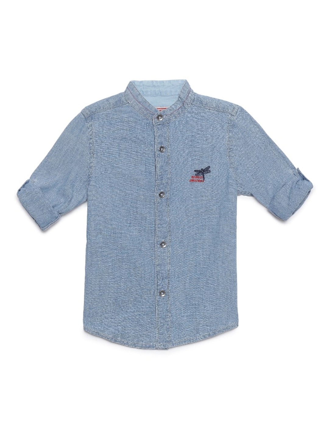 

UNDER FOURTEEN ONLY Boys Blue Printed Casual Shirt