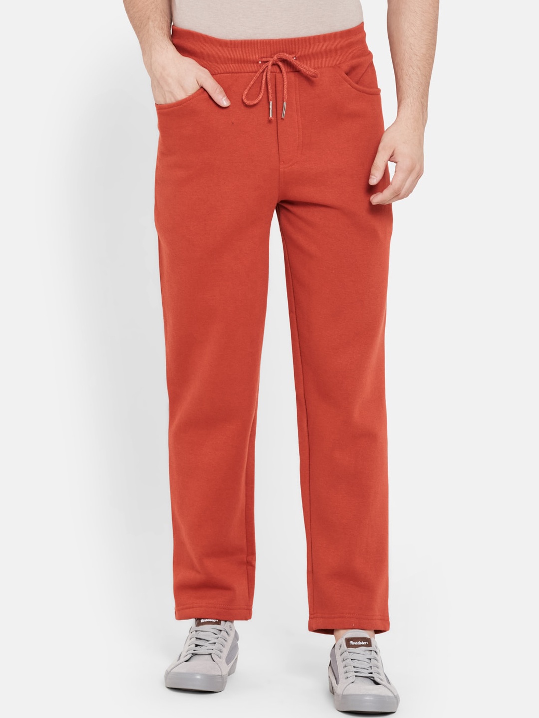 

Duke Men Red Solid Track Pants