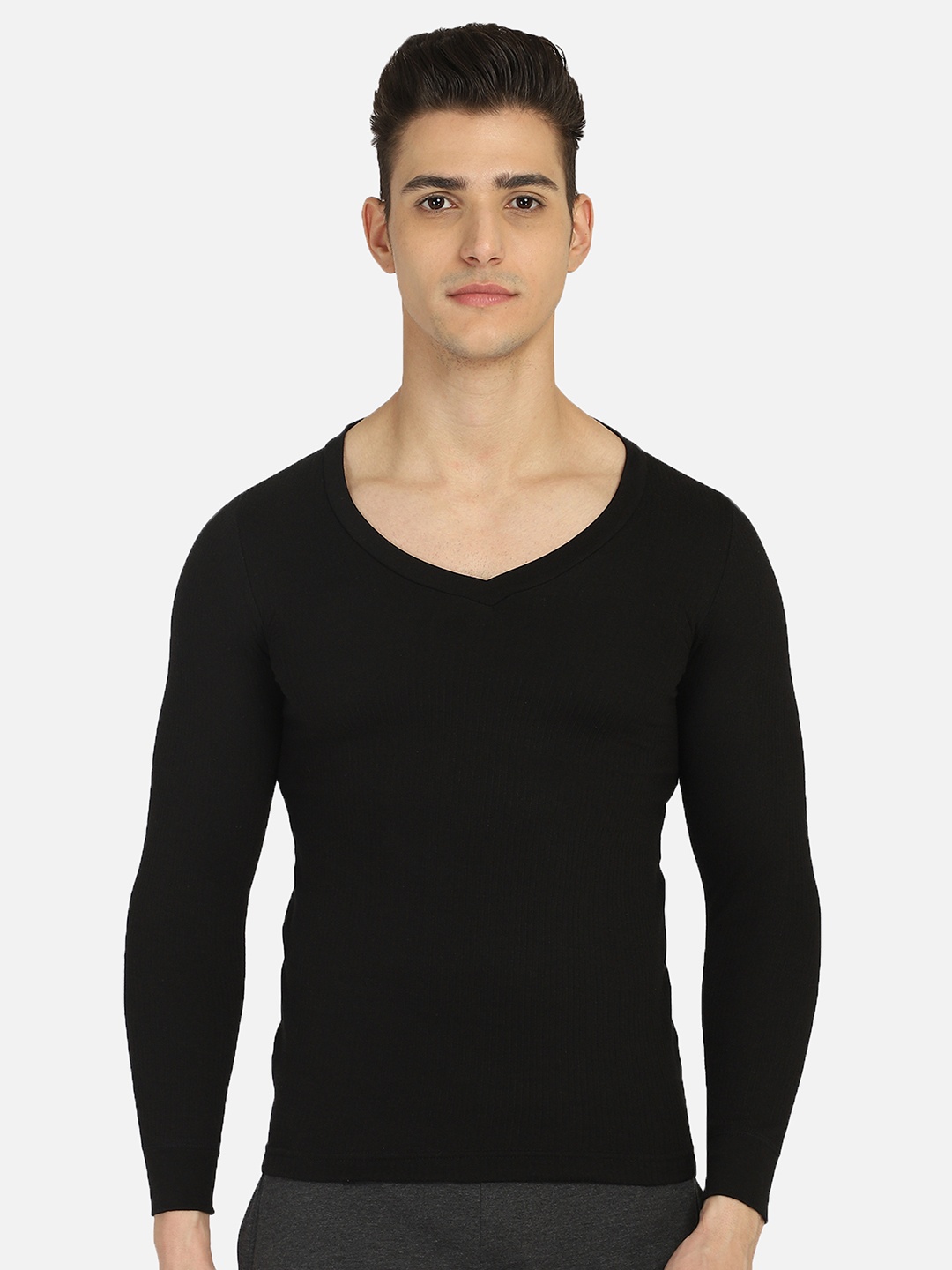 

BODYCARE INSIDER Men Black Solid Thermal Top