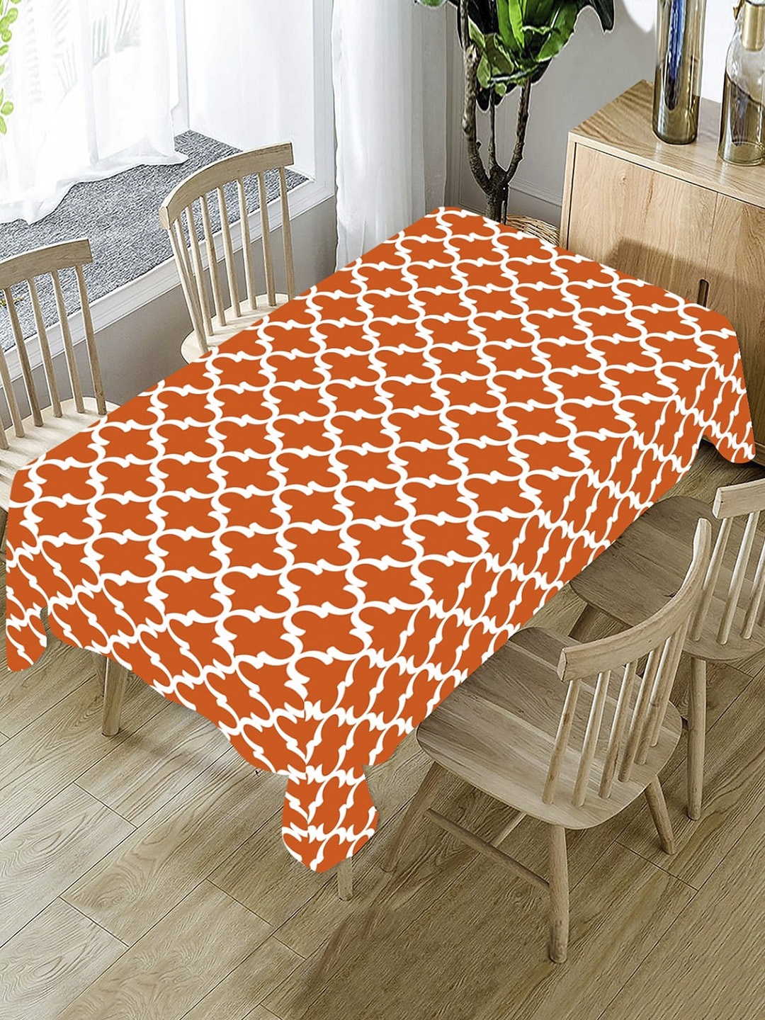 

AEROHAVEN Orange & White Digital Printed 4-Seater Rectangle Table Cover
