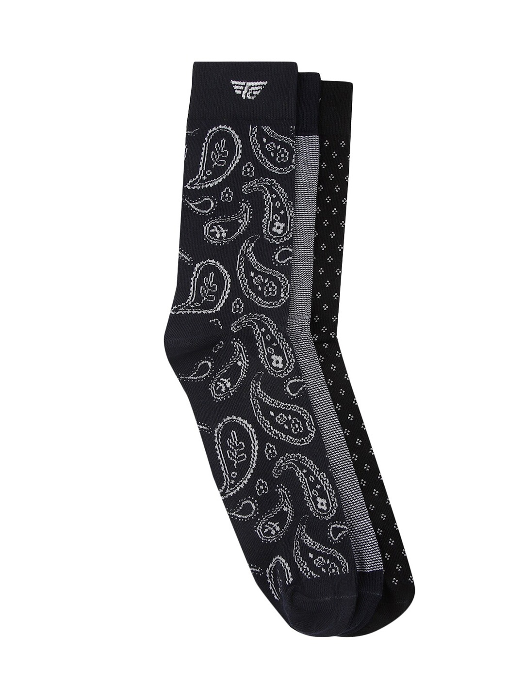 

Red Tape Men Set Of 3 Multicoloured Patterned Above Ankle Socks, Multi