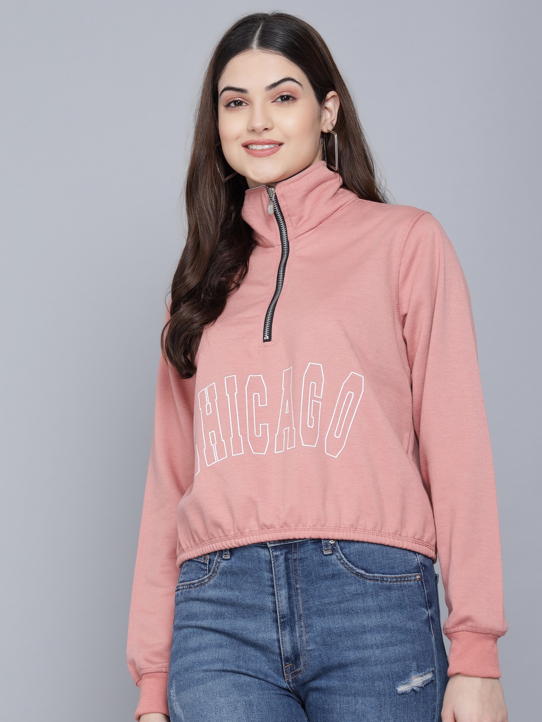 

Kotty Women Pink Printed Sweatshirt