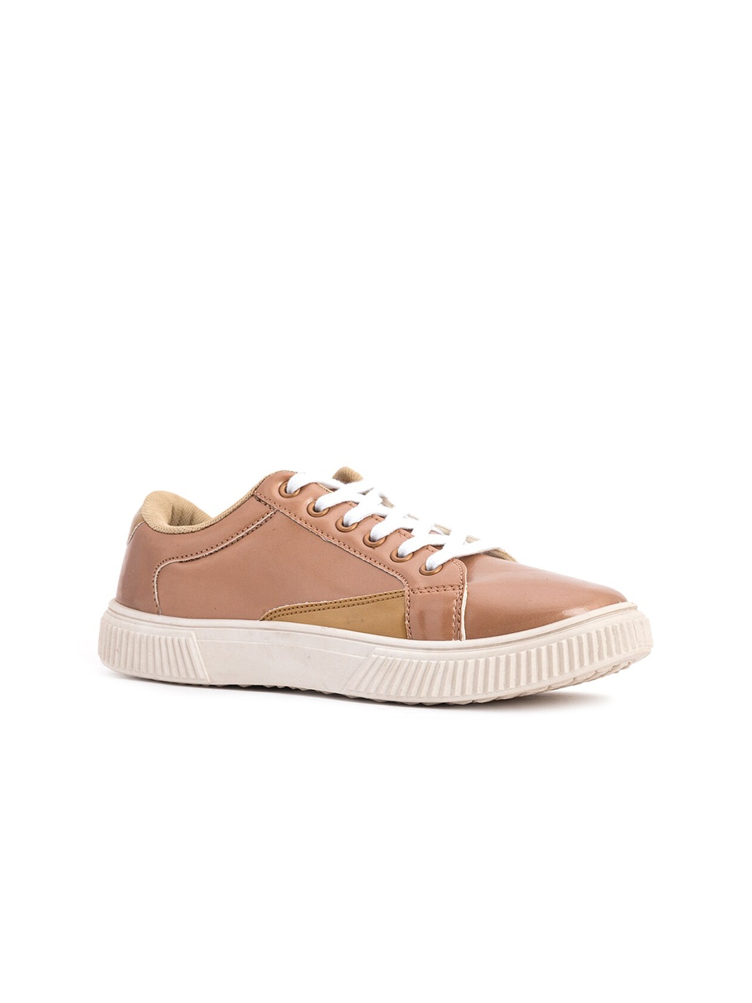 

Khadims Women Beige Colourblocked Sneakers