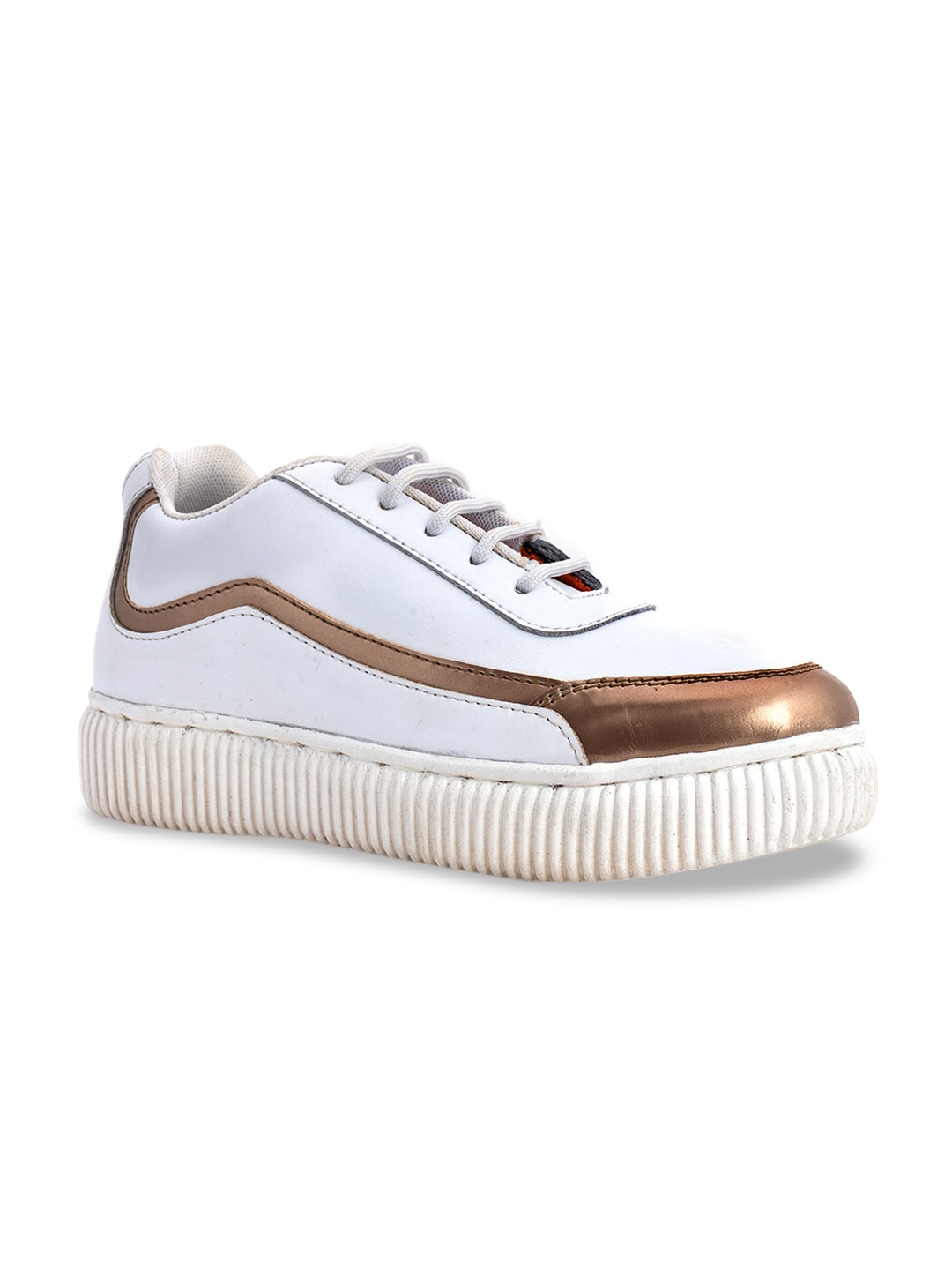 

Khadims Pro Women White Colourblocked Sneakers