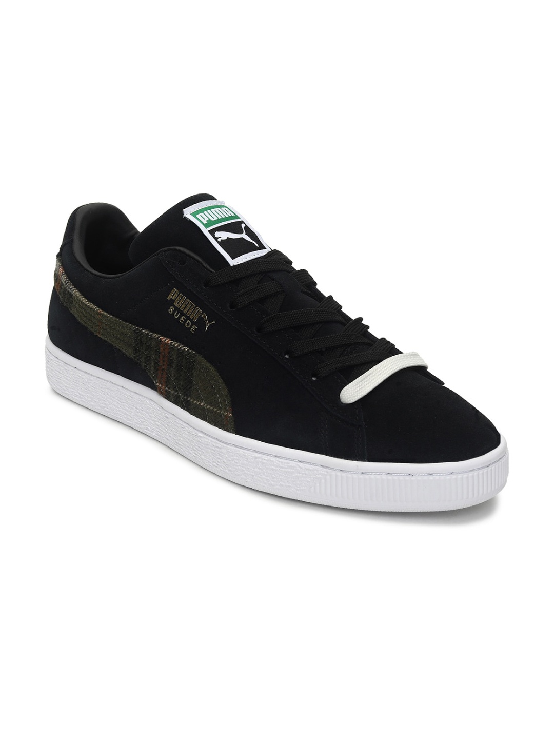 

Puma Men Black Leather Suede Classic Flannel Sneakers