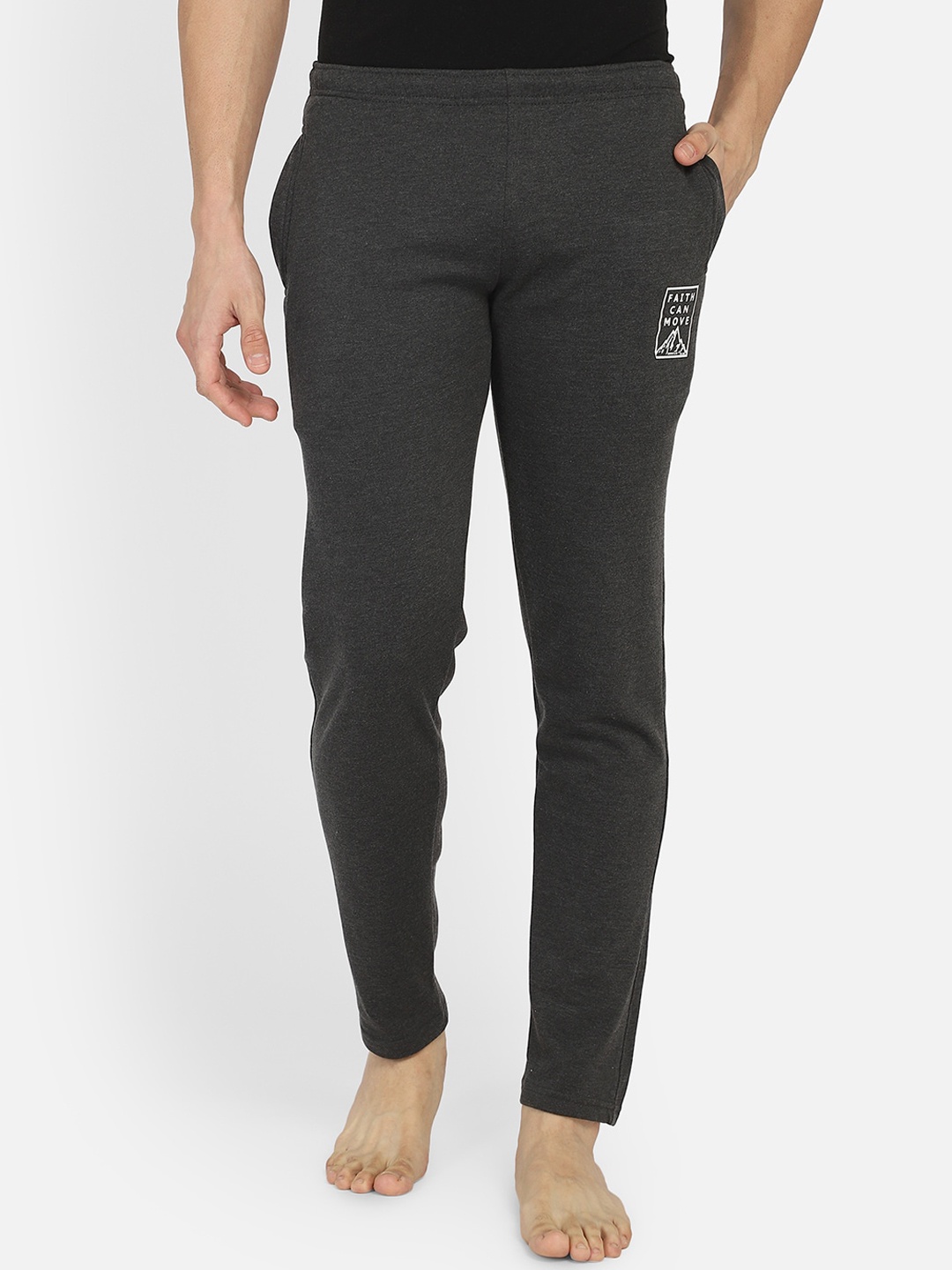 

DYCA Men Charcoal Grey Solid Lounge Pants