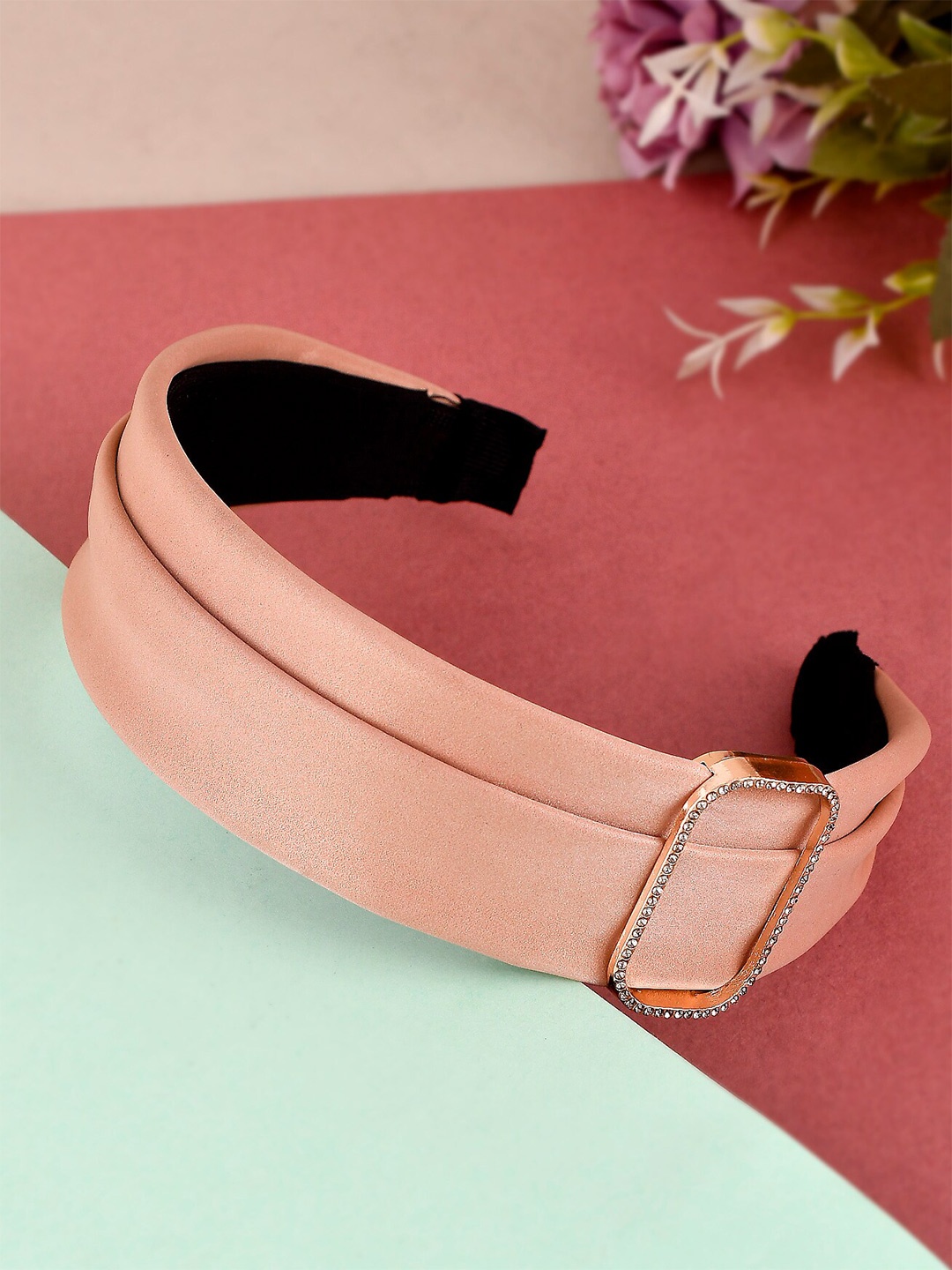 

Silvermerc Designs Women Peach-Coloured Knotted Alice Hairband