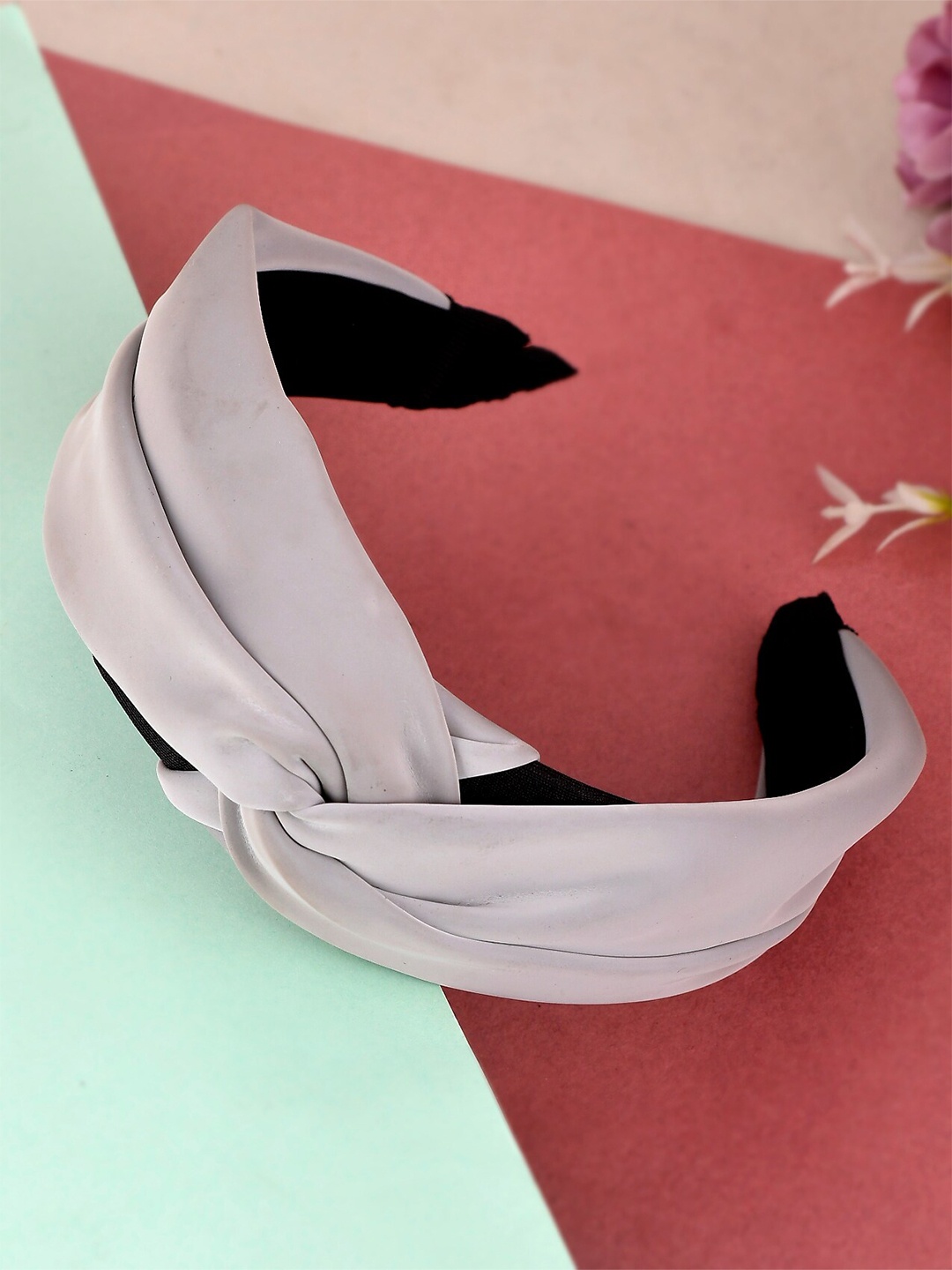 

Silvermerc Designs Women Silver Fancy Turban Hairband