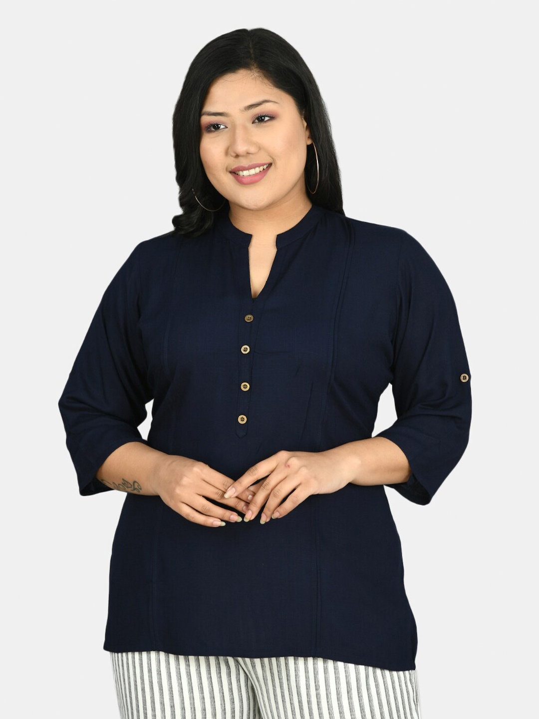 

PrettyPlus by Desinoor.com Navy Blue Kurti