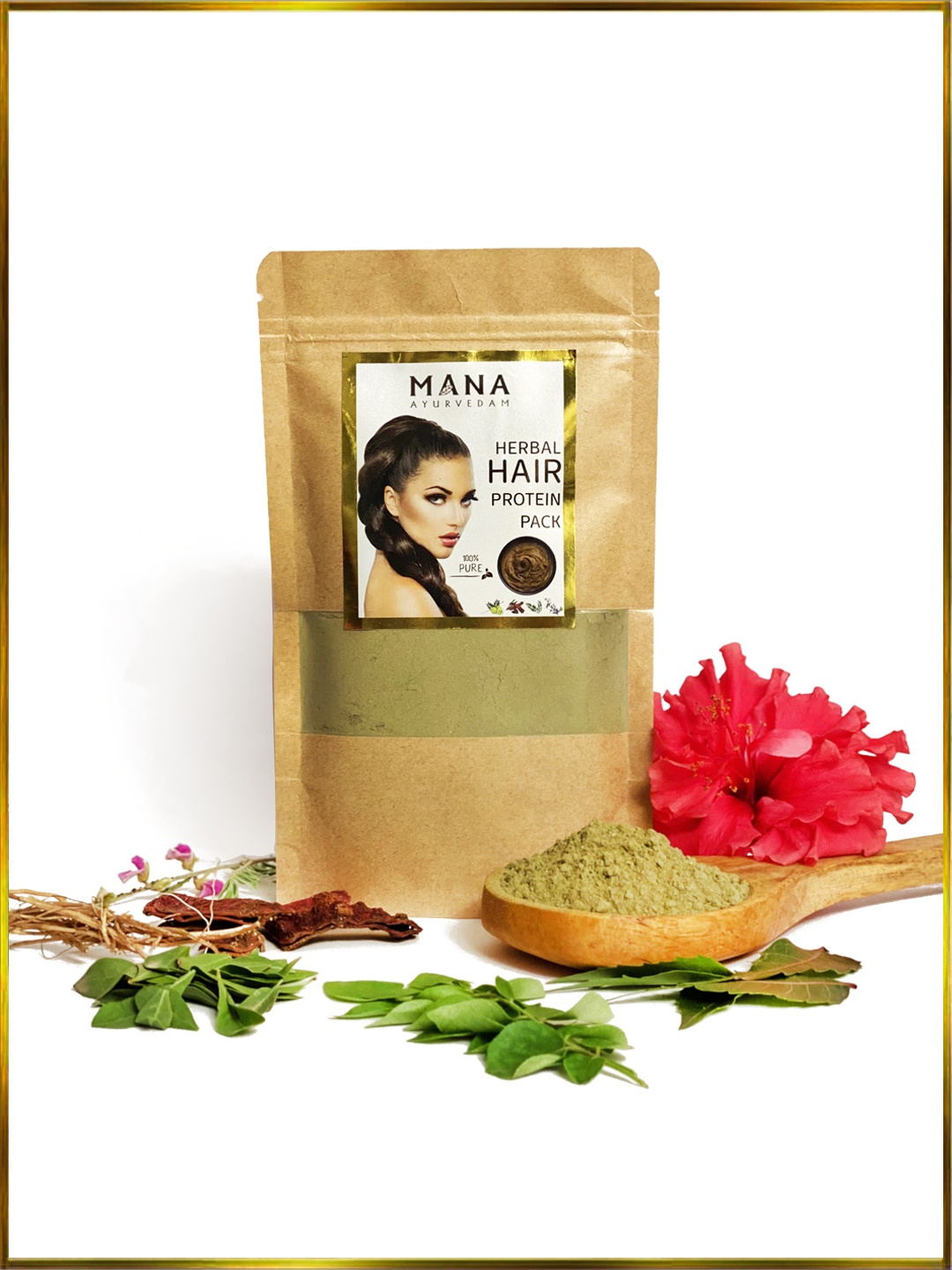 

MANA AYURVEDAM Hair Protein Pack 100g, Green