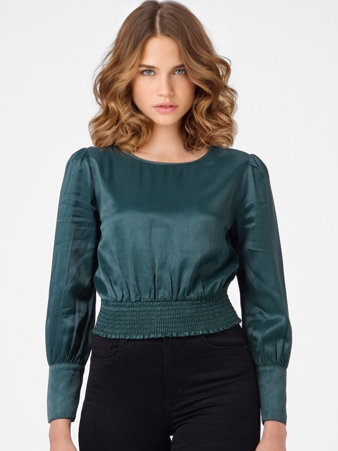 

ONLY Green Party Blouson Top