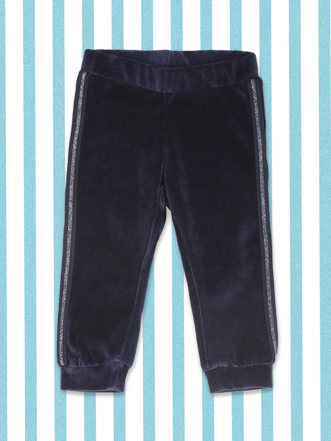 

U.S. Polo Assn. Kids Girls Navy Blue Solid Track Pants