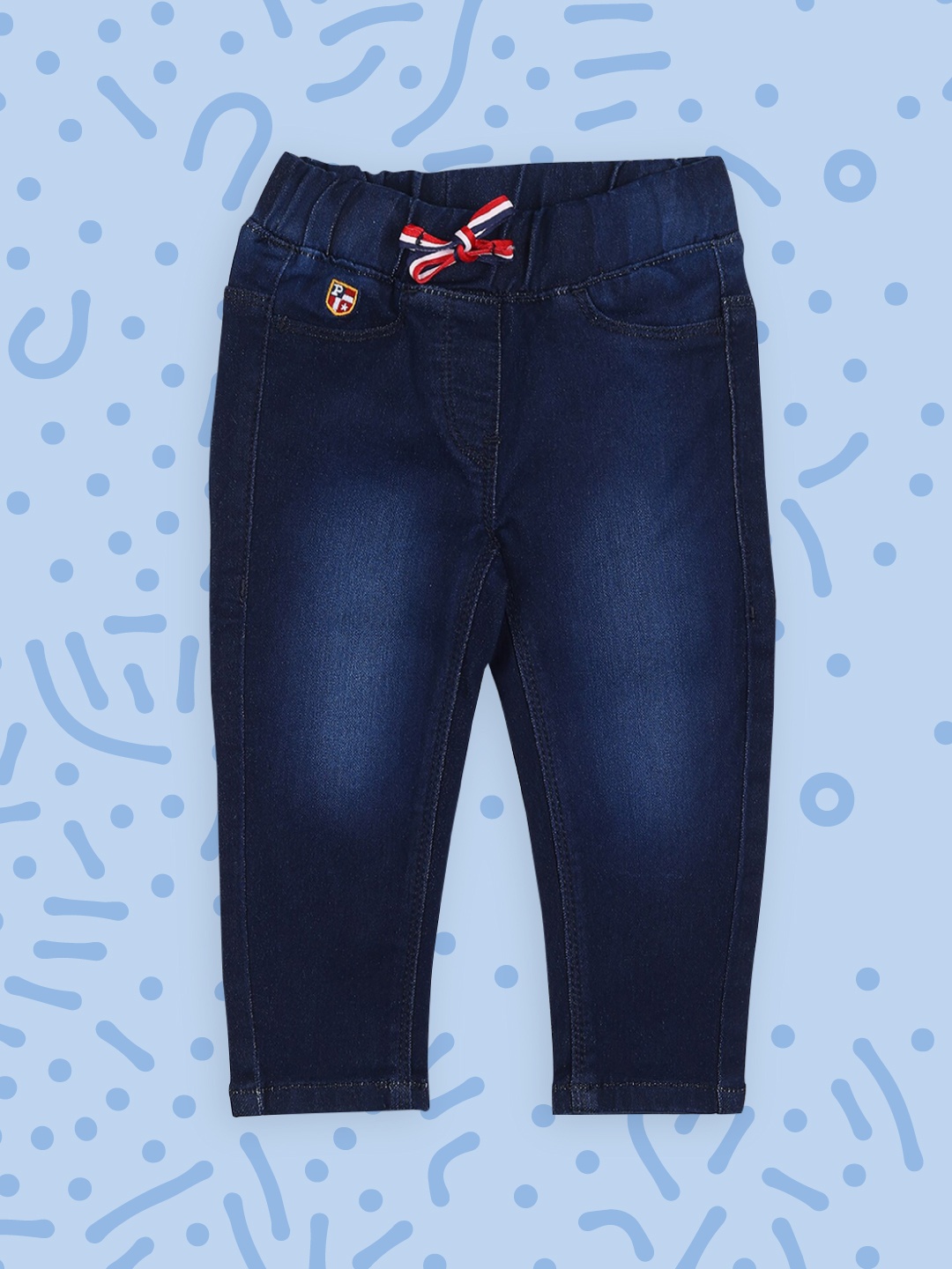 

U.S. Polo Assn. Kids Girls Blue Mid Rise Drawstring Waist Track Pants