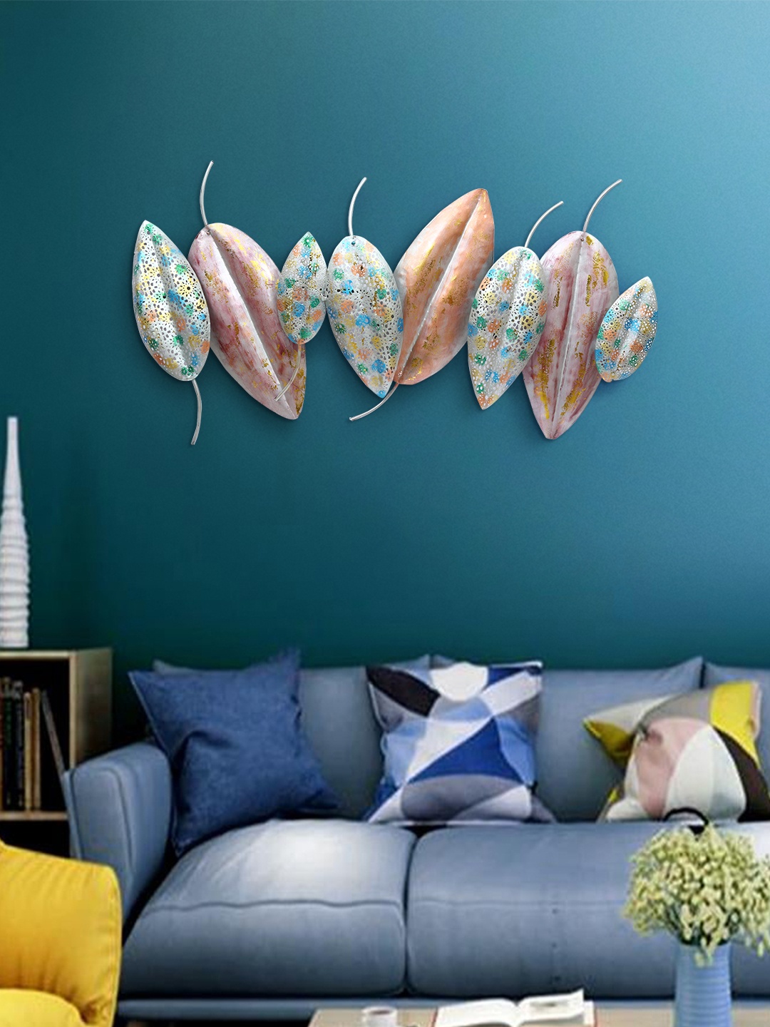 

Aapno Rajasthan Multicoloured Horizontal Running Leaf Wall Decor, Multi