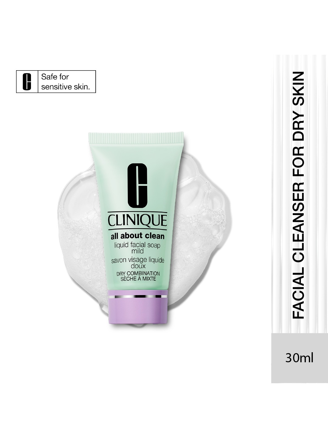 

Clinique All About Clean Liquid Facial Soap Mild 30ml, Green