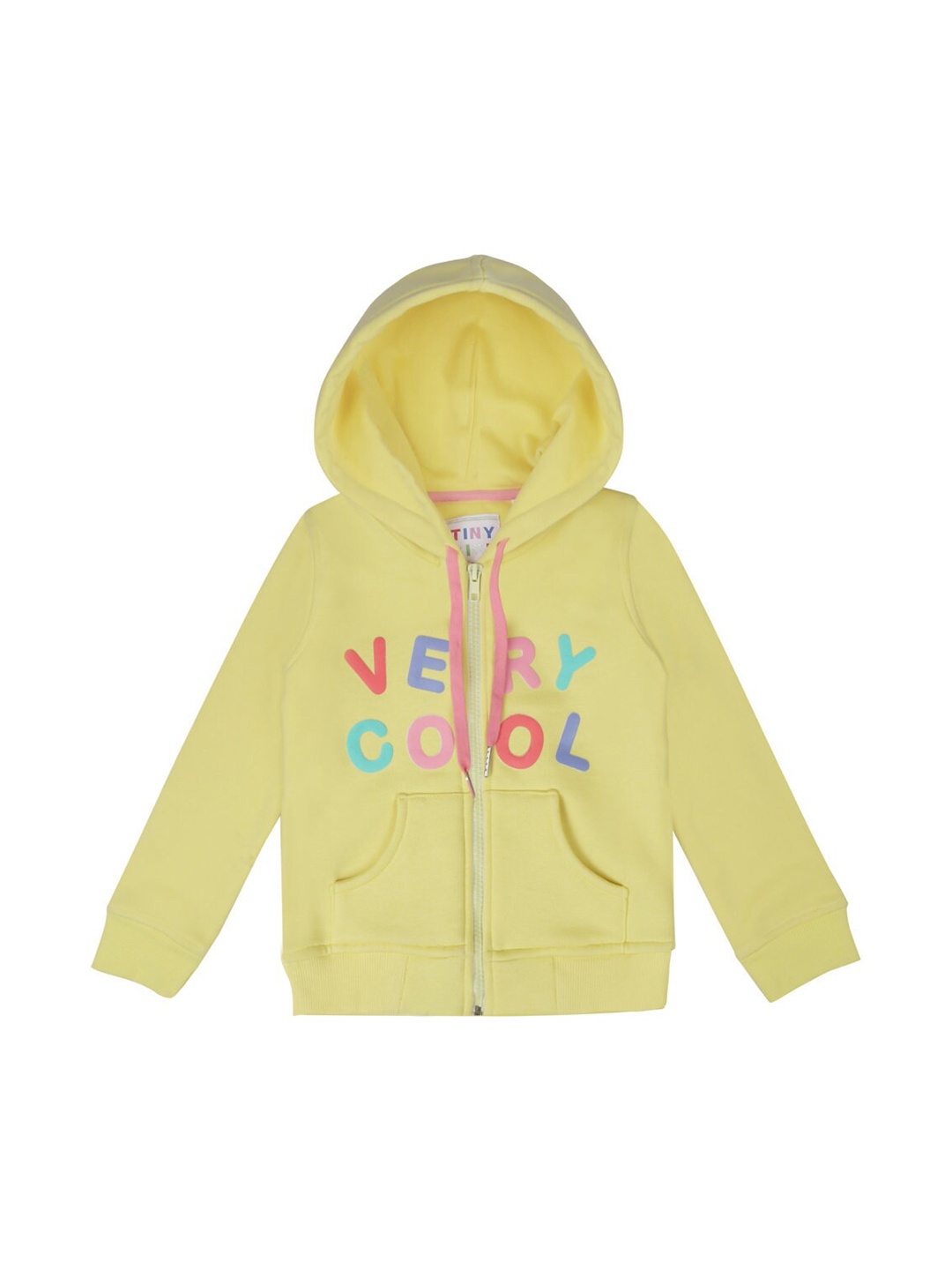 

Tiny Girl Girls Yellow & Pink Typography Printed Cotton Sweatshirt