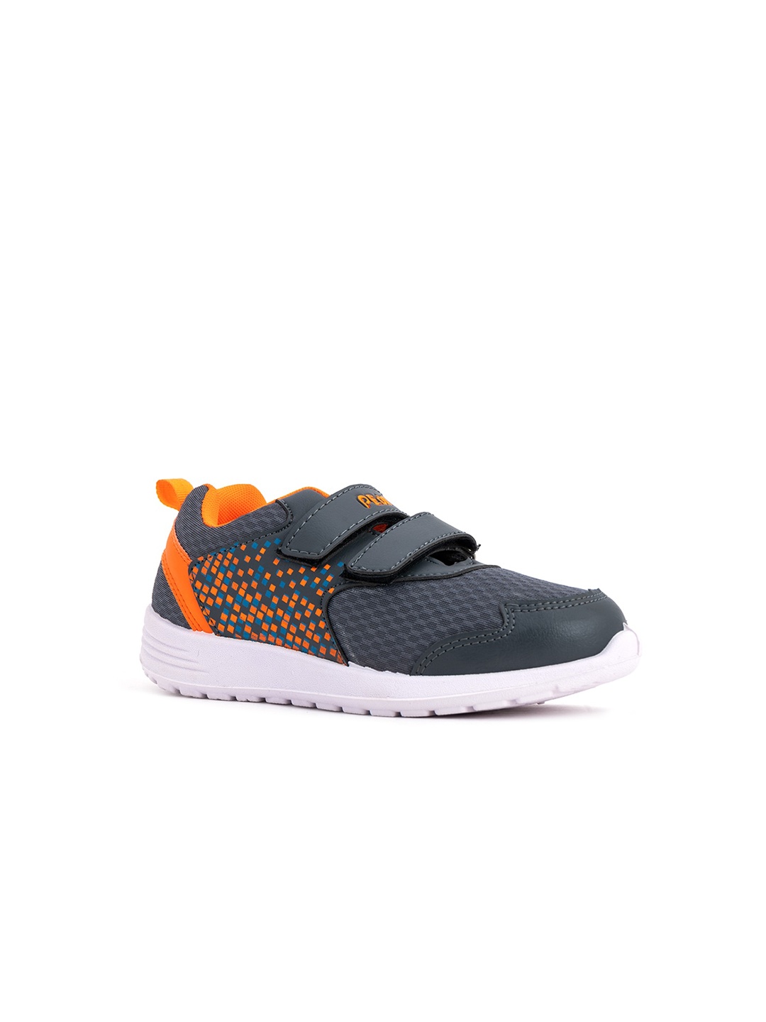 

Khadims Boys Grey & Orange Printed Regular Sneakers, Charcoal