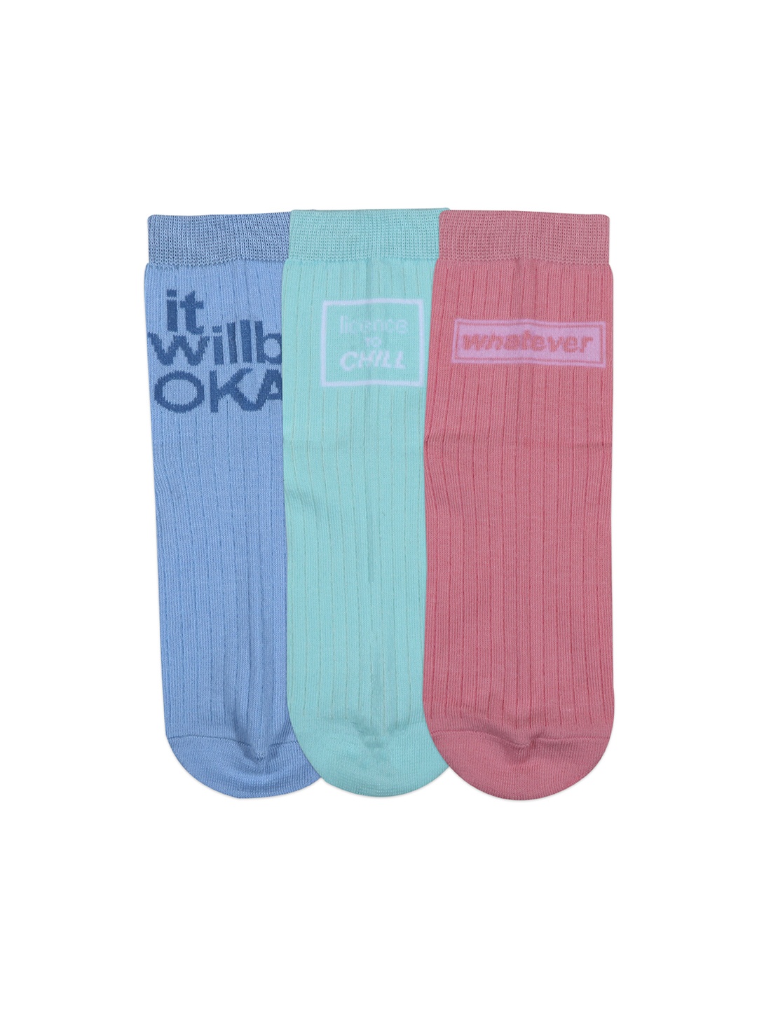 

Balenzia Women Pack of 3 Assorted Above Ankle Socks, Multi