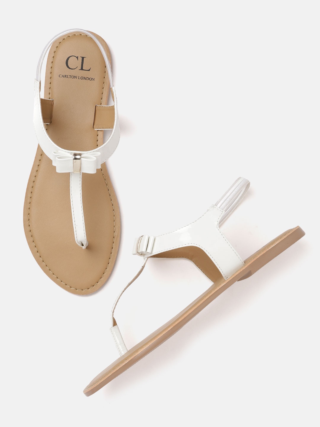 

Carlton London Women White Open Toe Flats