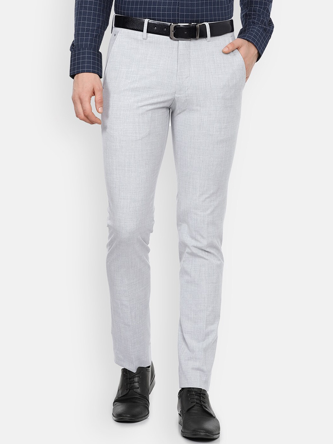 

Louis Philippe Men Grey Slim Fit Trousers