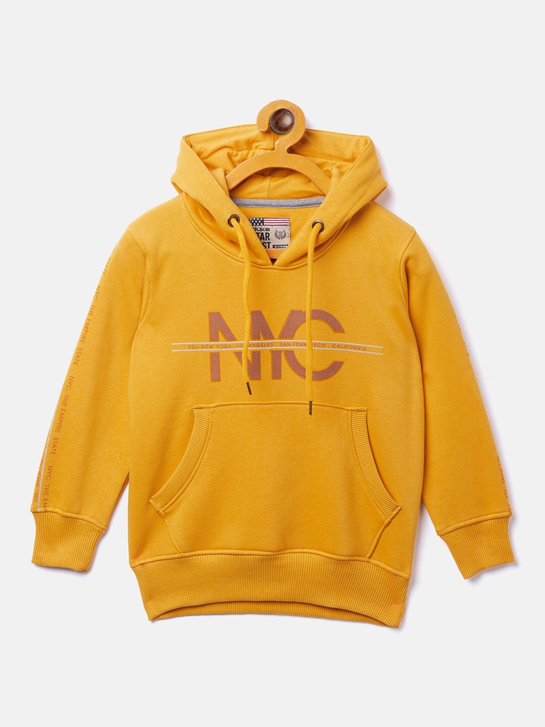 

Duke Boys Yellow Printed Hooded Sweatshirt