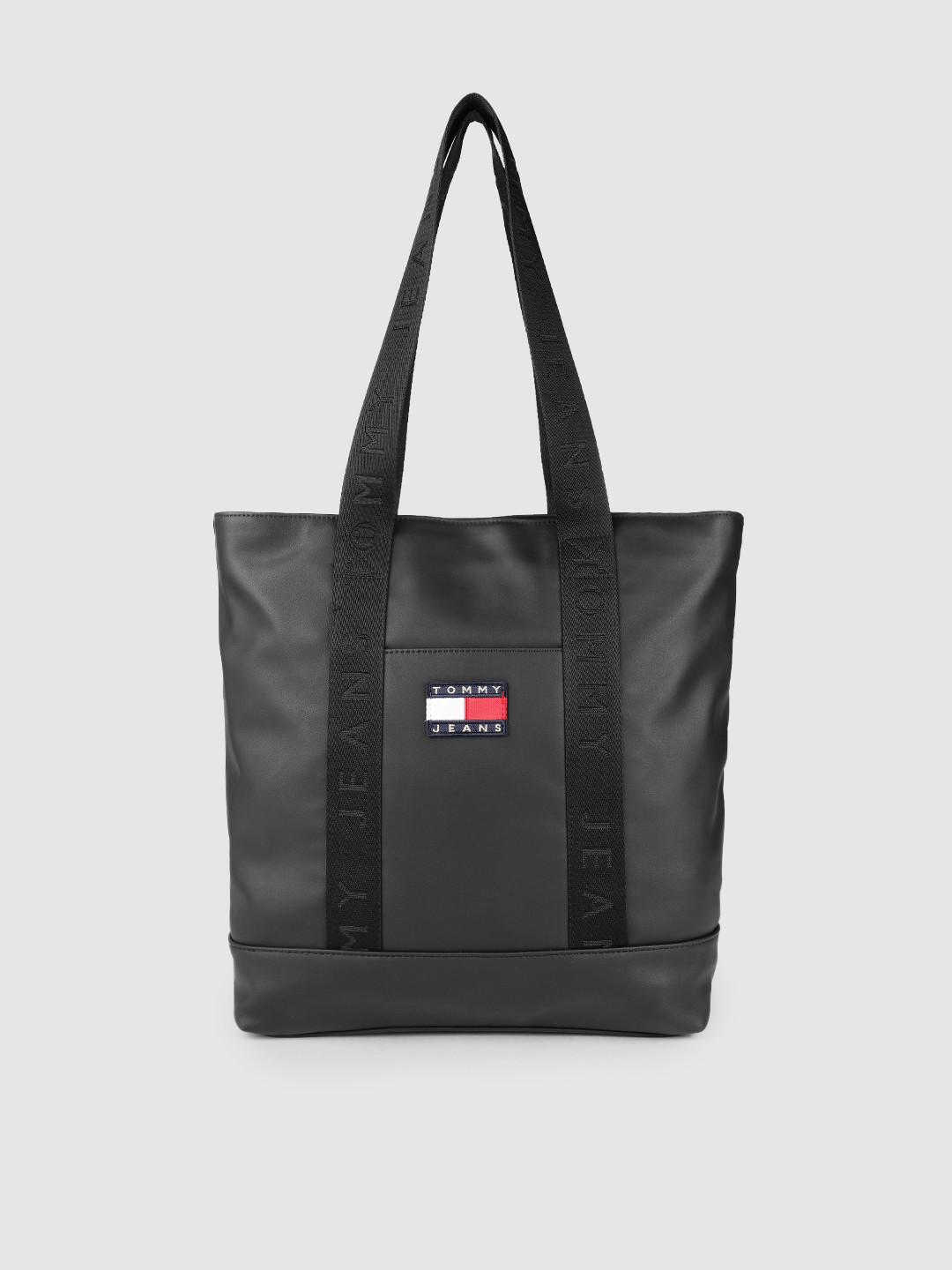 

Tommy Hilfiger Black Solid Tote Bag
