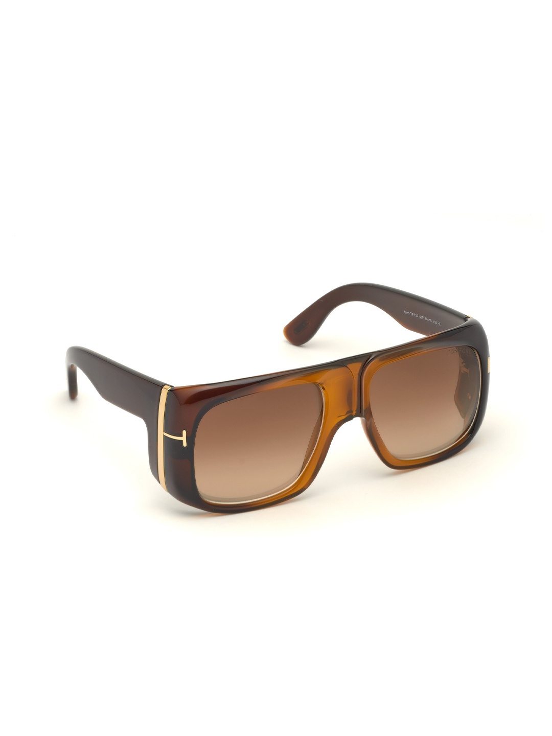 

Tom Ford Men Brown Shield Sunglasses With UV Protected Lens