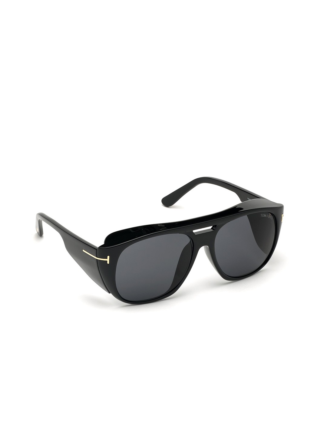 

Tom Ford Men Grey Shield Sunglasses With UV Protected Lens