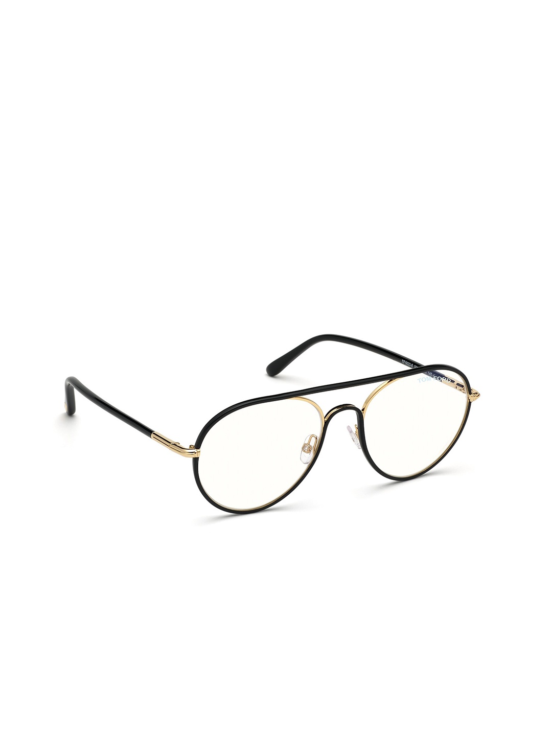 

Tom Ford Unisex Transparent & Black Full Rim Oval Frames