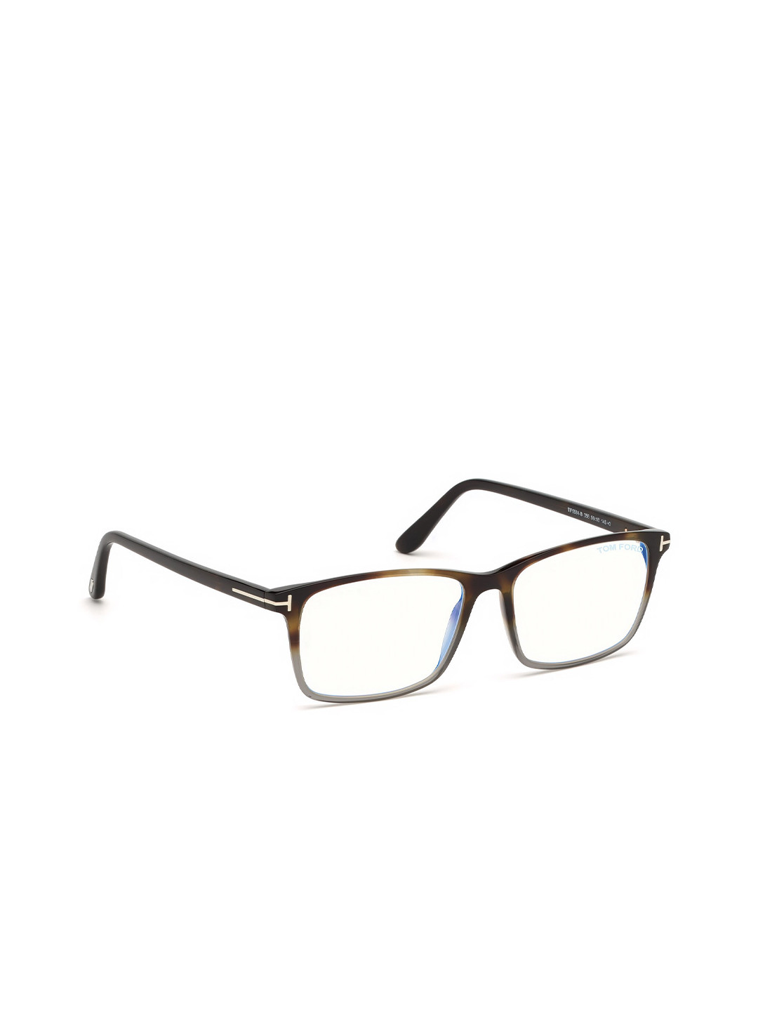 

Tom Ford Men Transparent & Black Full Rim Rectangle Frames
