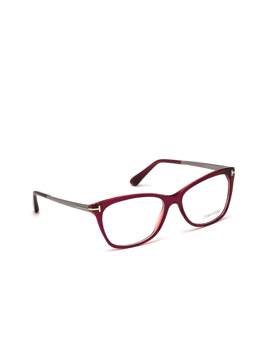 

Tom Ford Women Transparent & Red Full Rim Square Frames