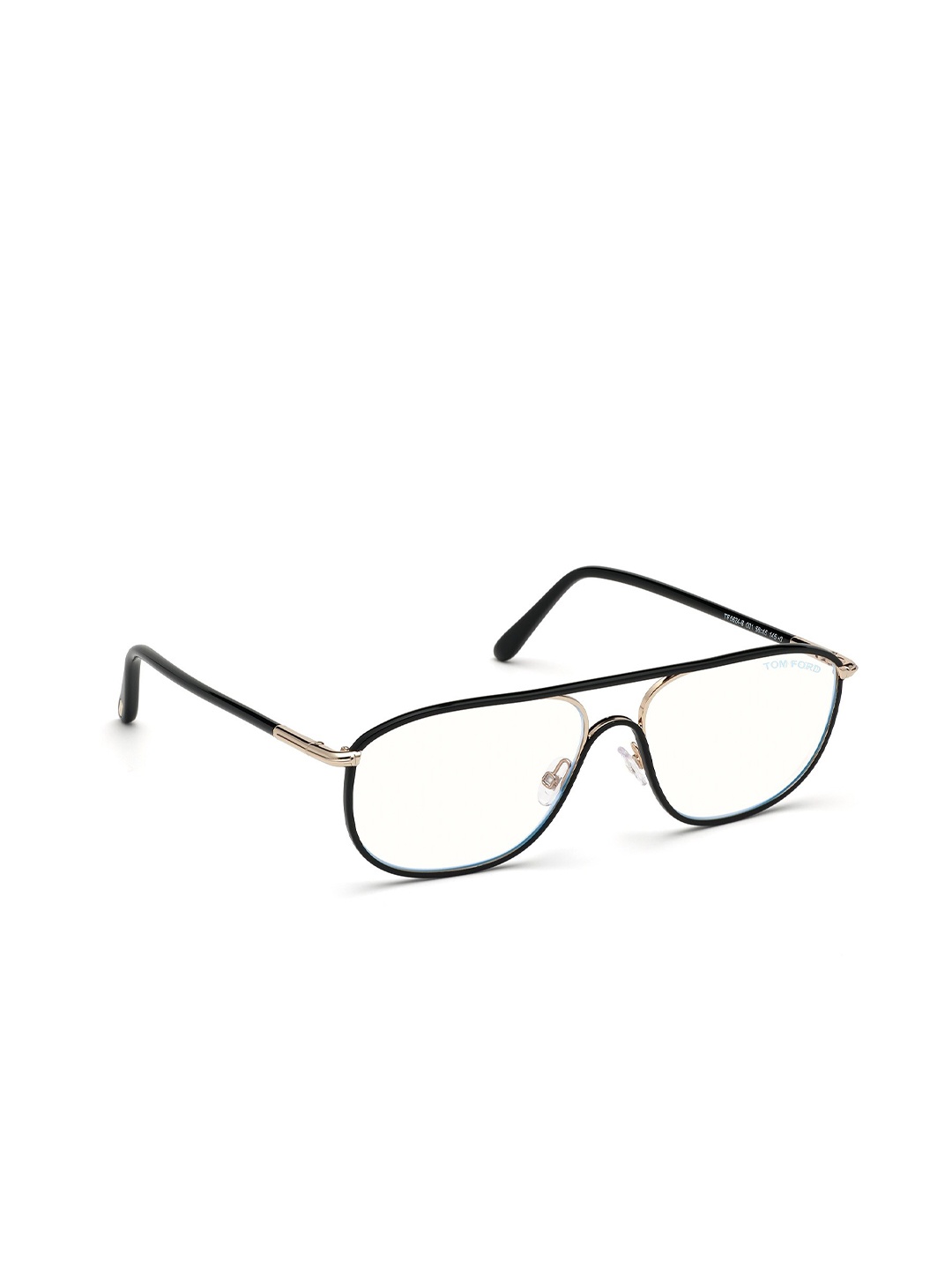 

Tom Ford Men Transparent & Black Full Rim Oversized Frames