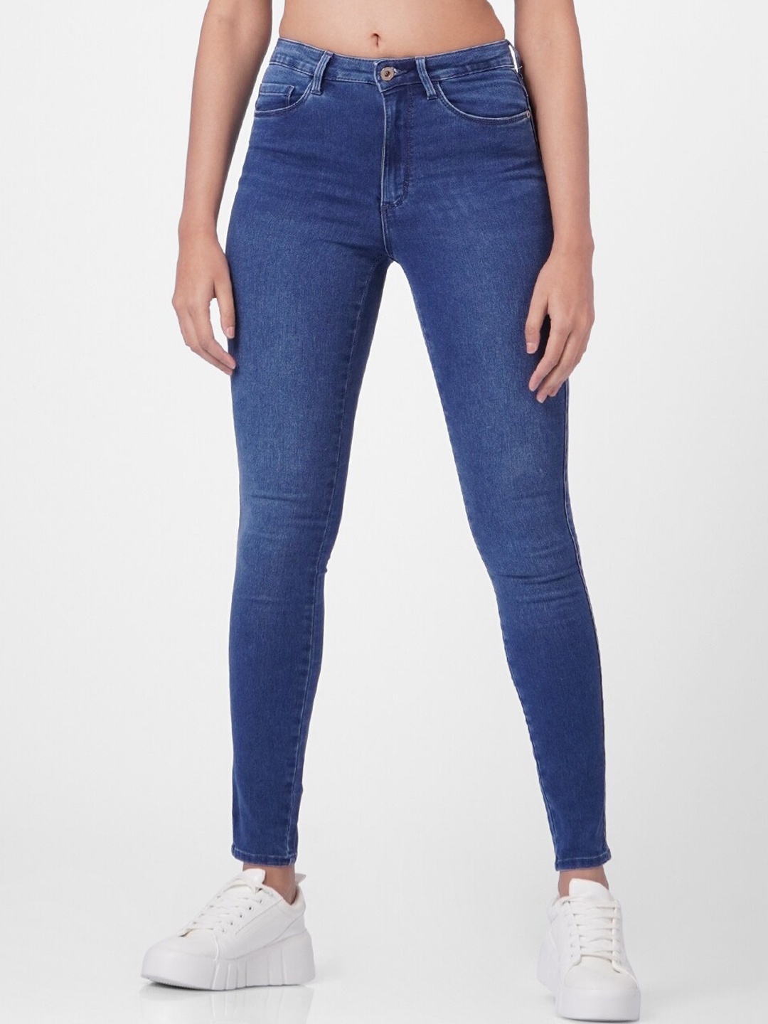 

ONLY Women Blue Skinny Fit High-Rise Jeans