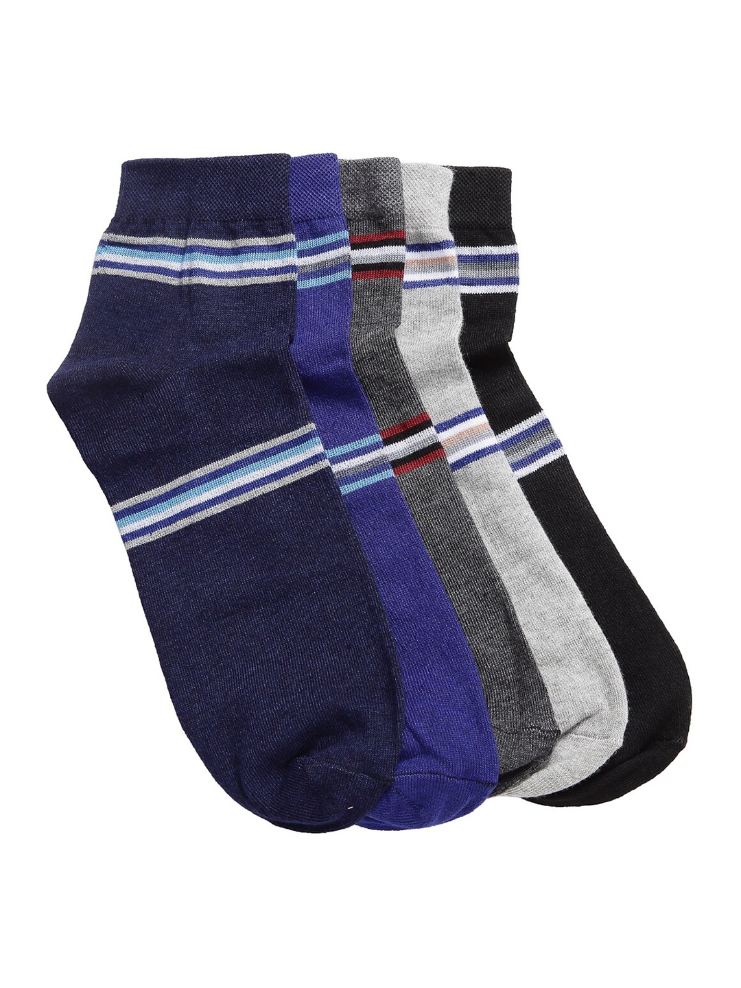 

Texlon Men Pack Of 5 Assorted Above Ankle-Length Socks