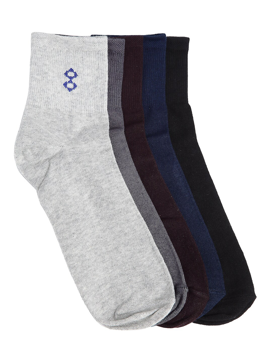 

Texlon Men Pack Of 5 Assorted Ankle-Length Socks