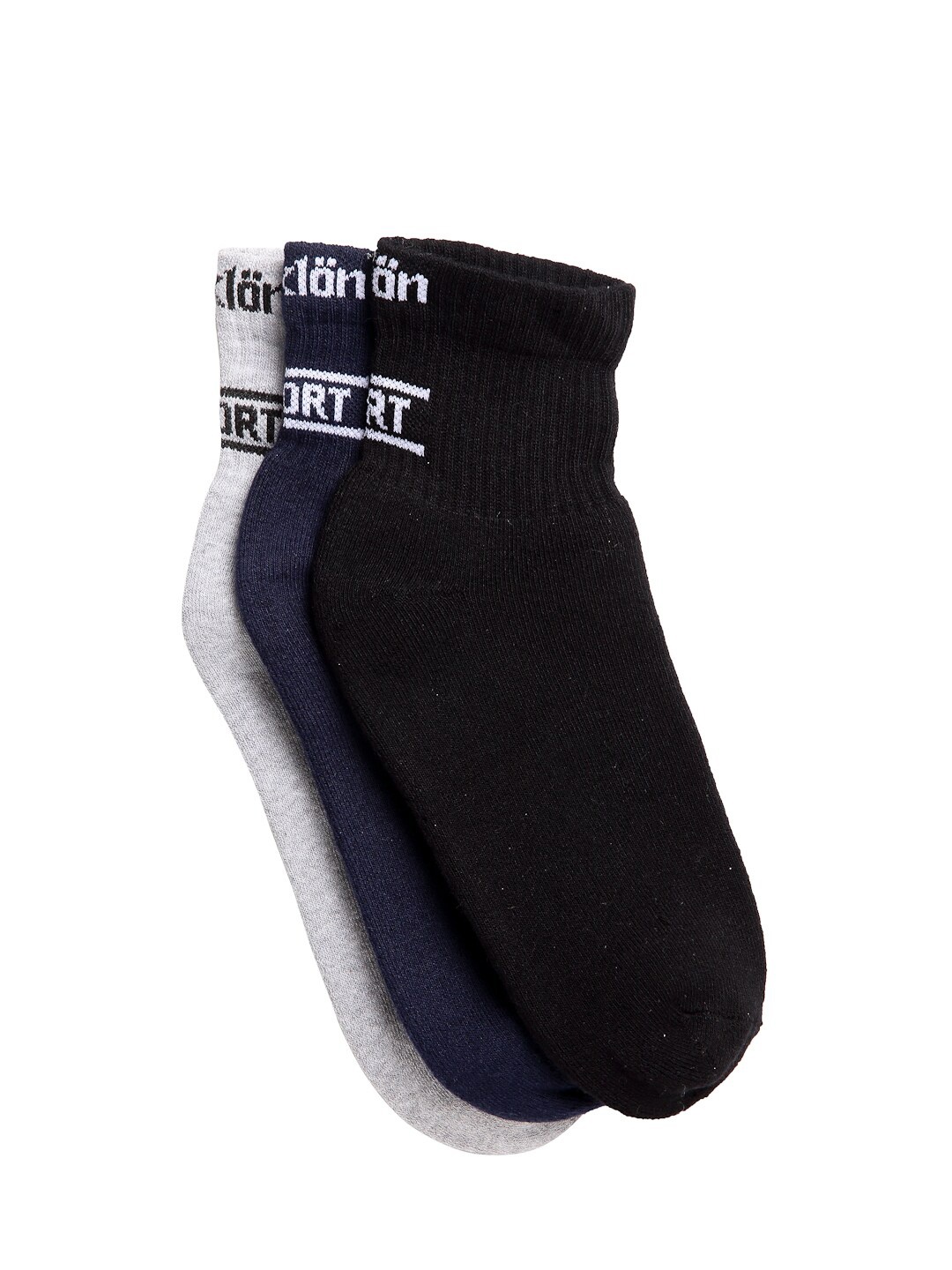 Texlon Men Pack Of 3 Assorted Ankle-Length Socks