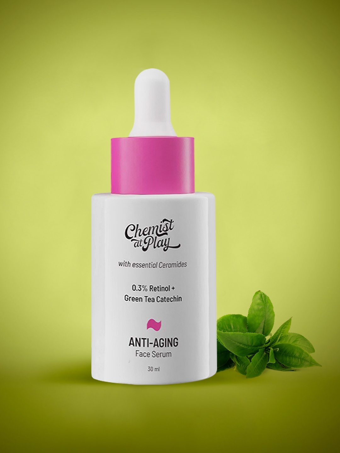 

Chemist at Play Retinol & Green Tea Catechin Anti-Ageing Face Serum With Ceramides 30ml, Transparent