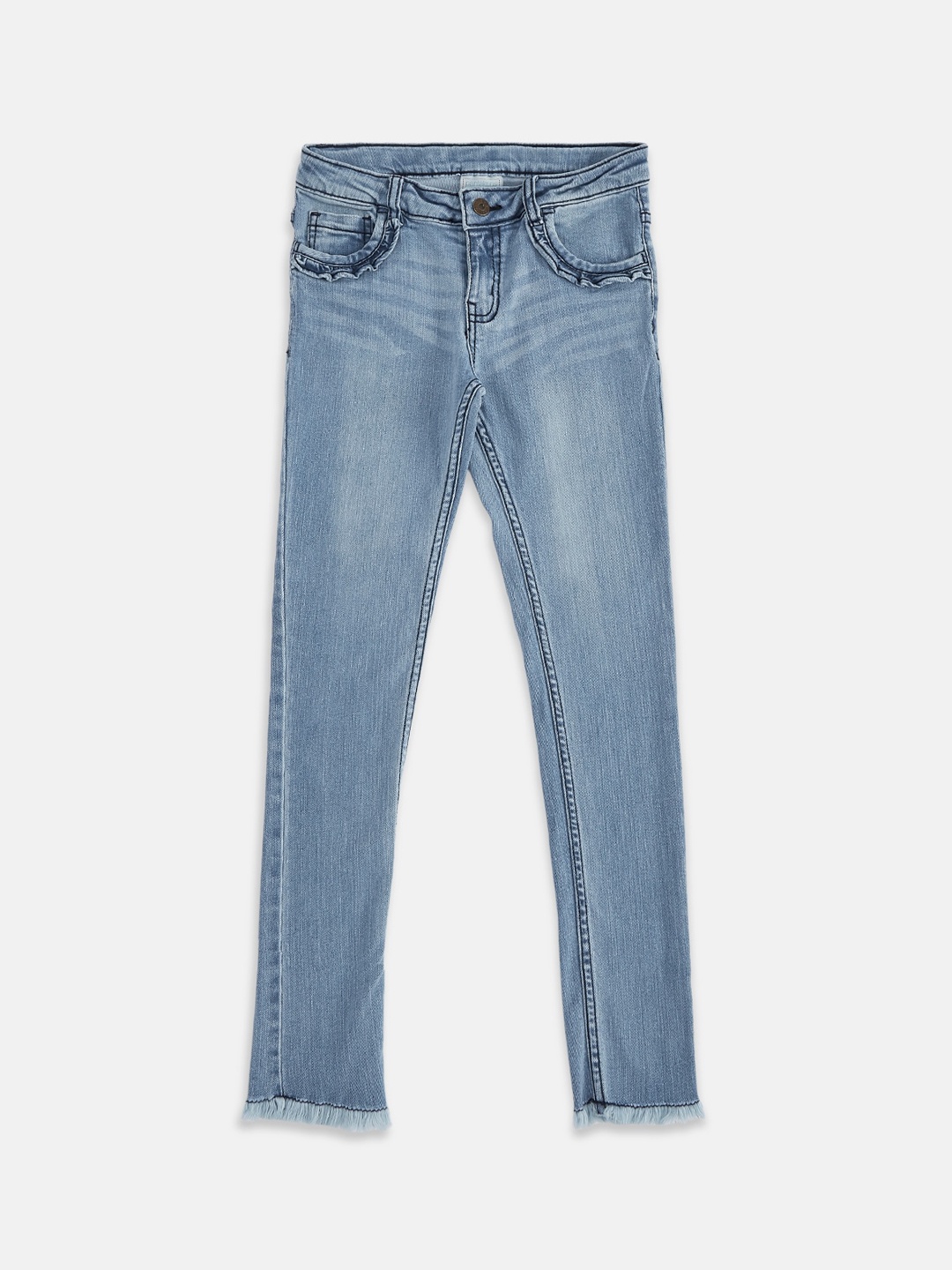 

Pantaloons Junior Girls Blue Light Fade Jeans