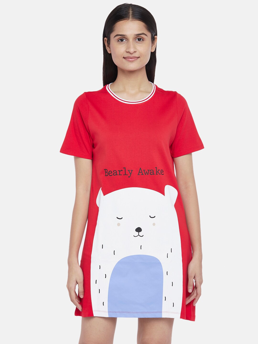 

People Red Printed Nightdress
