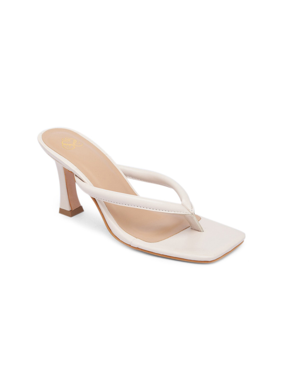 

Sole To Soul Beige Embellished Block Sandals with Bows