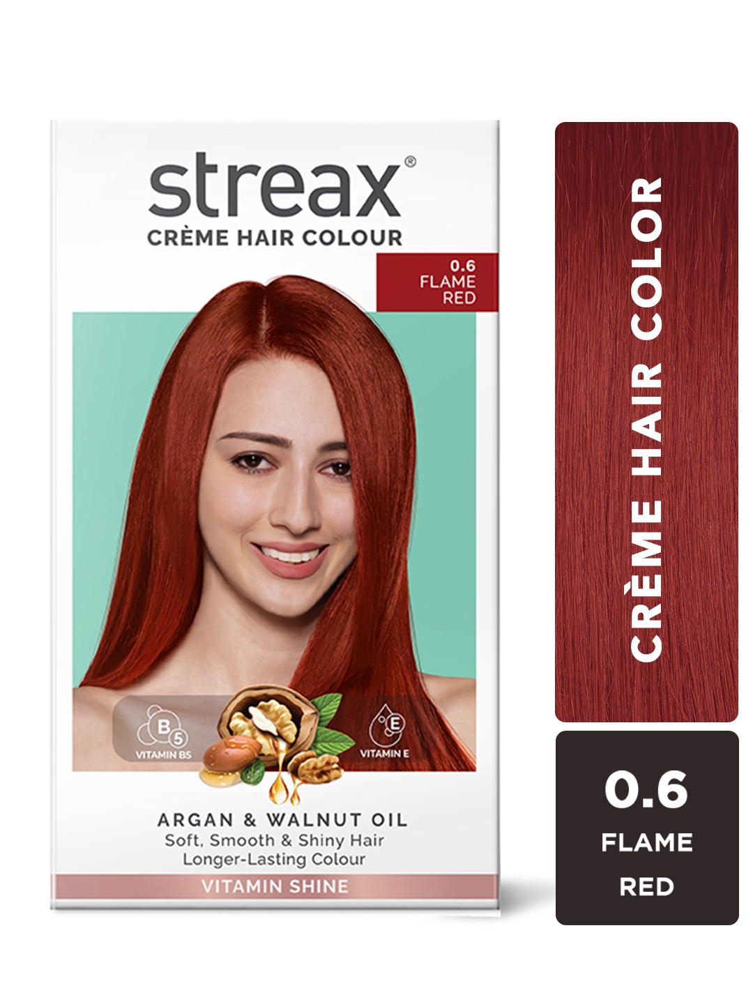 

Streax 100% Grey Coverage & No Ammonia Cream Hair Colour 120ml - Flame Red 0.6