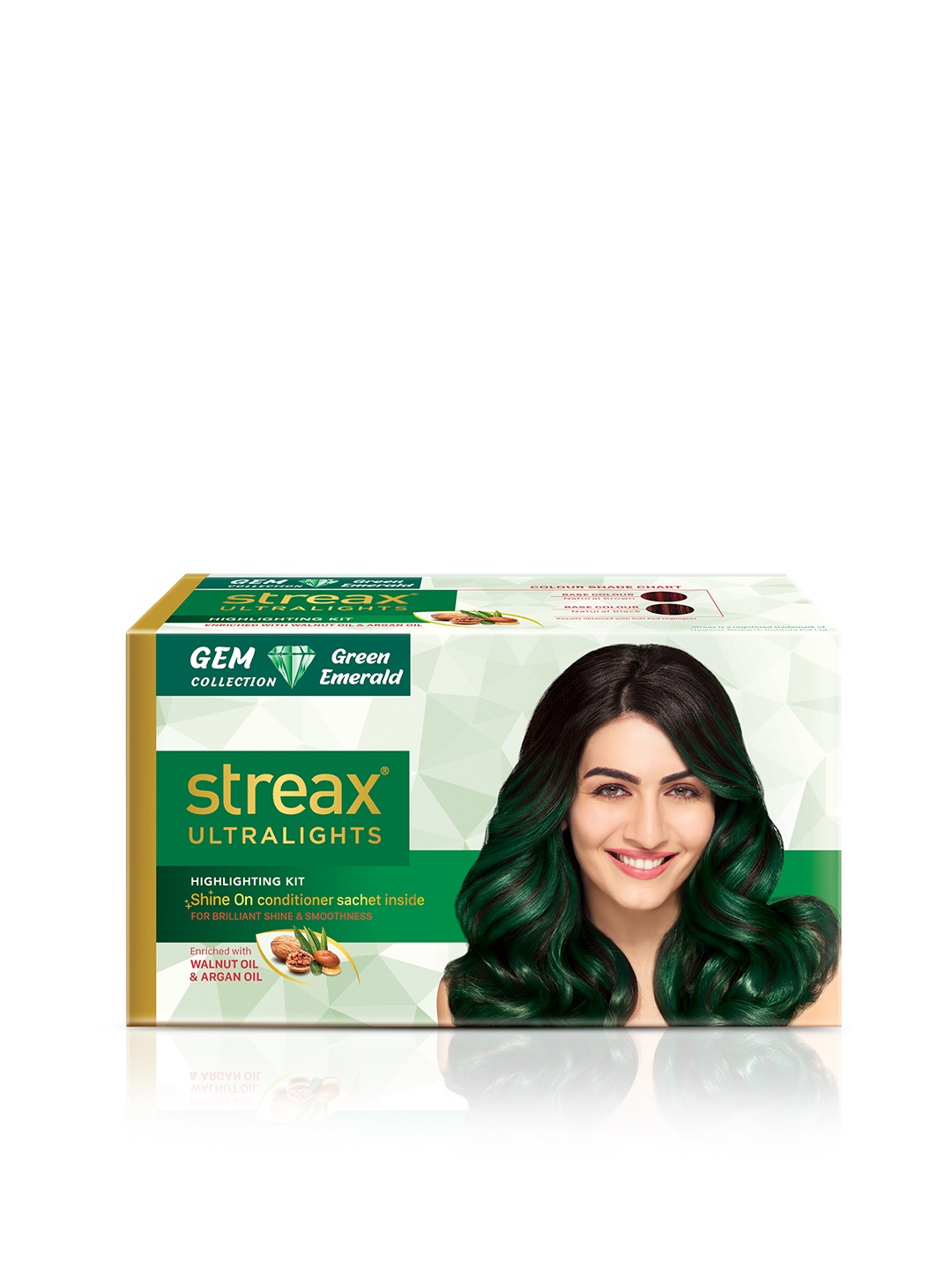 

Streax Ultralights Highlight Gem Collection Hair Colour Kit - Green Emerald