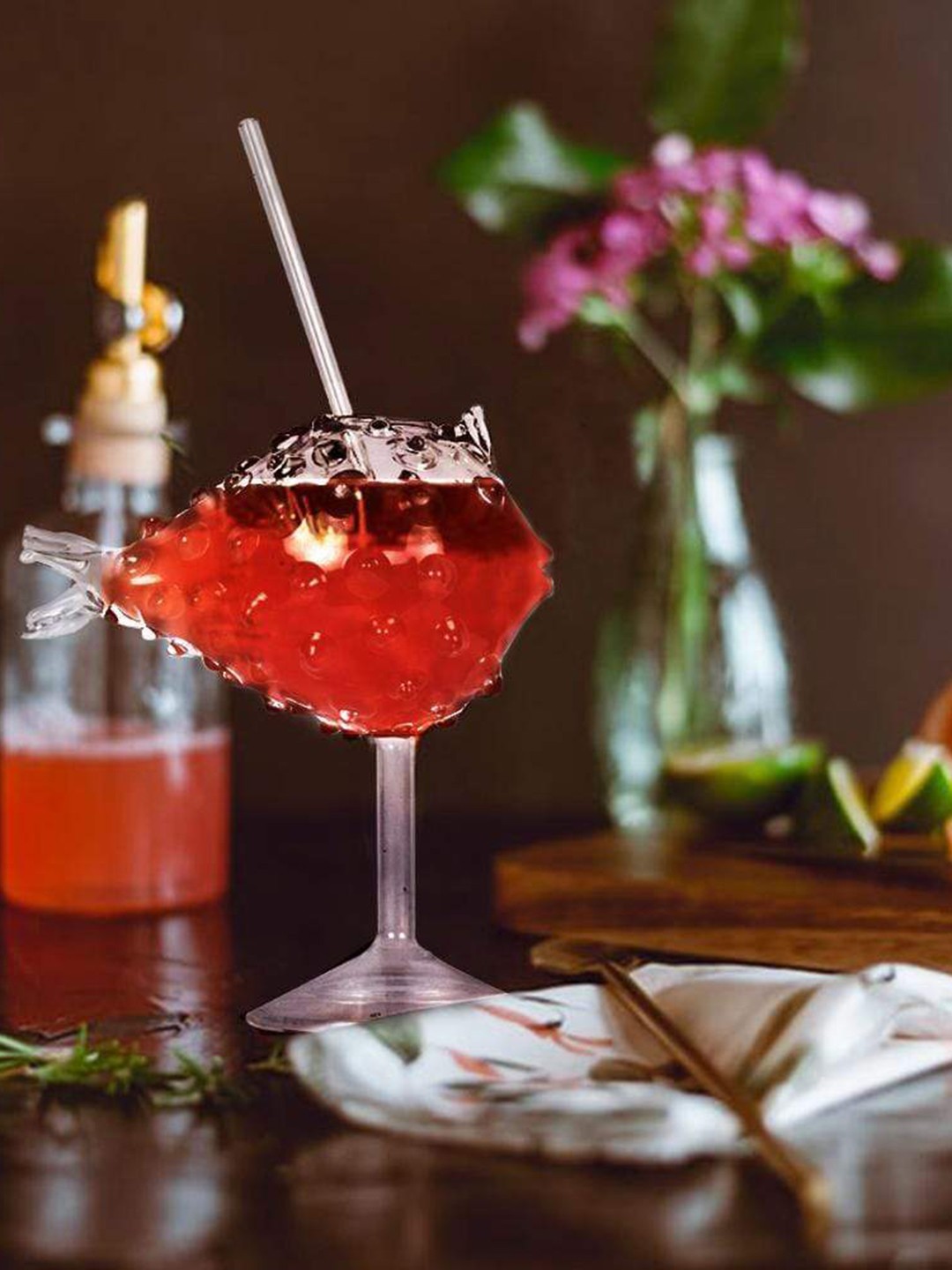 

THE ARTMENT Transparent Pufferfish Cocktail Glass