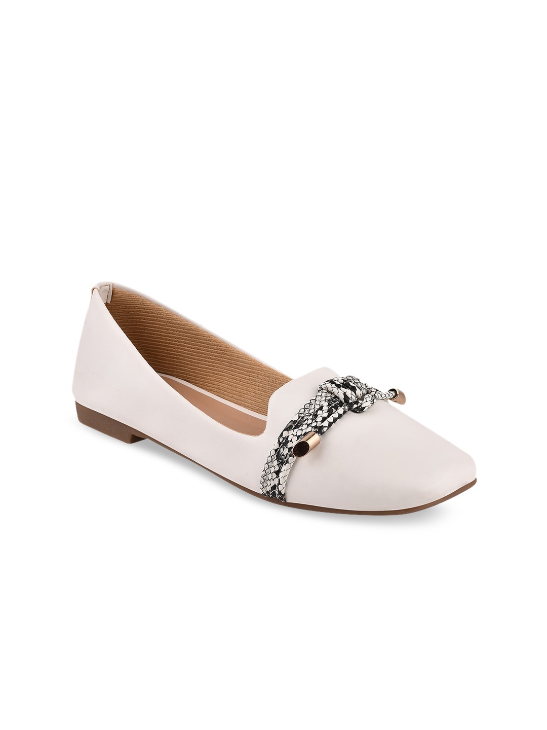 

Stelatoes Women White Printed Ballerinas Flats