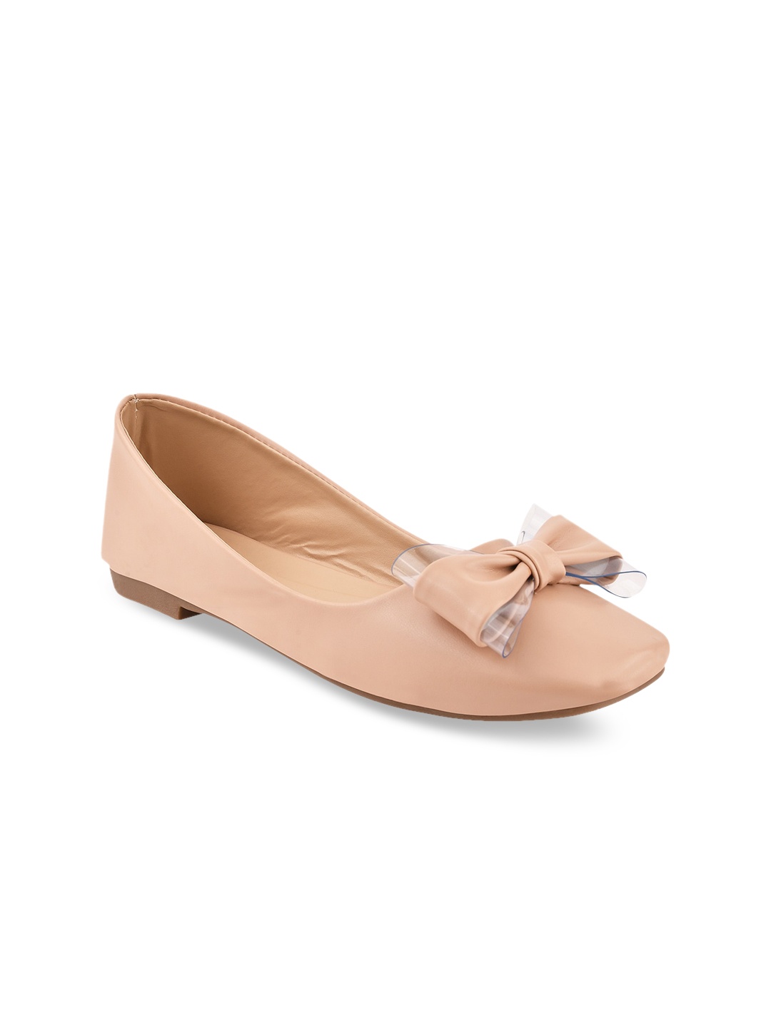 

Stelatoes Women Peach-Coloured Ballerinas with Bows Flats