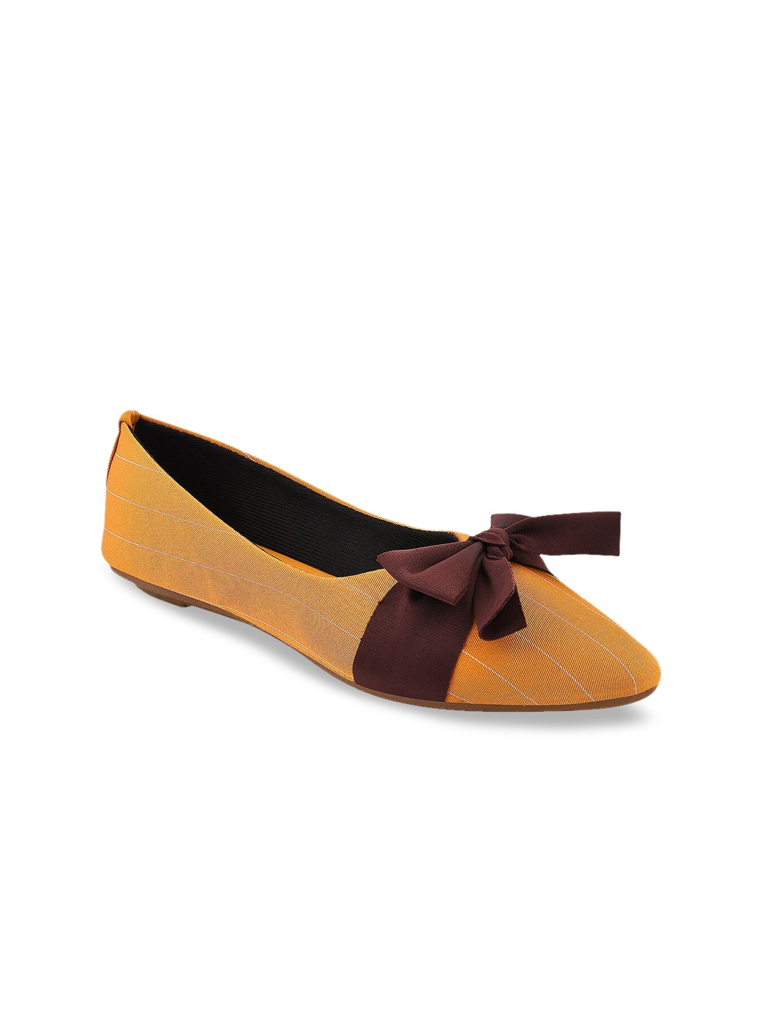 

Stelatoes Women Yellow Colourblocked Ballerinas with Bows Flats