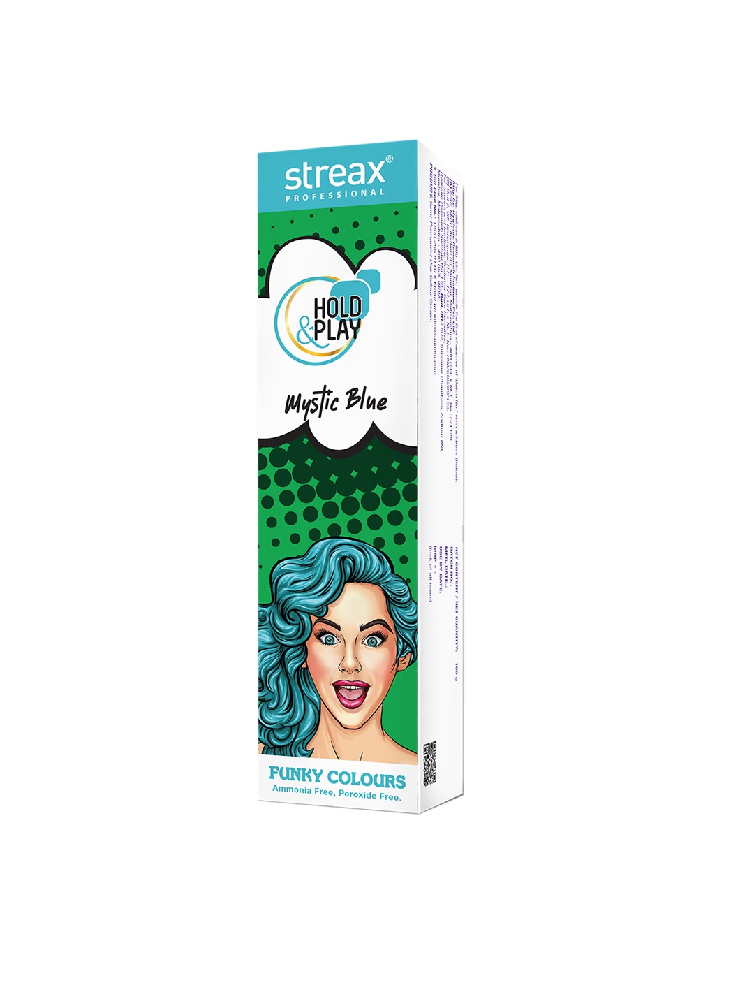 

Streax Professional Hold & Play Funky Colours Hair Colour 100 g - Mystic Blue