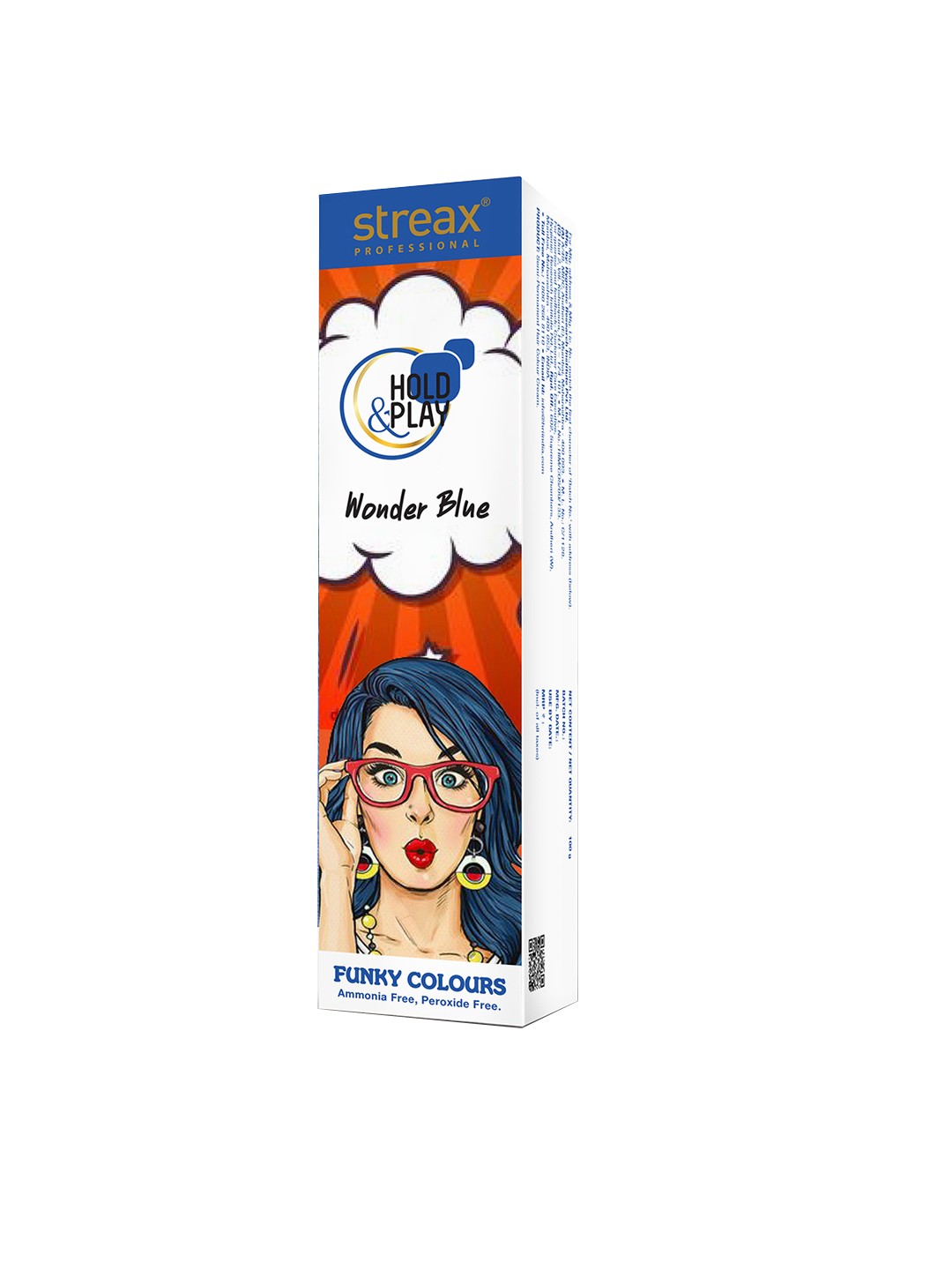 

Streax Professional Hold & Play Funky Colours Hair Colour 100 g - Wonder Blue