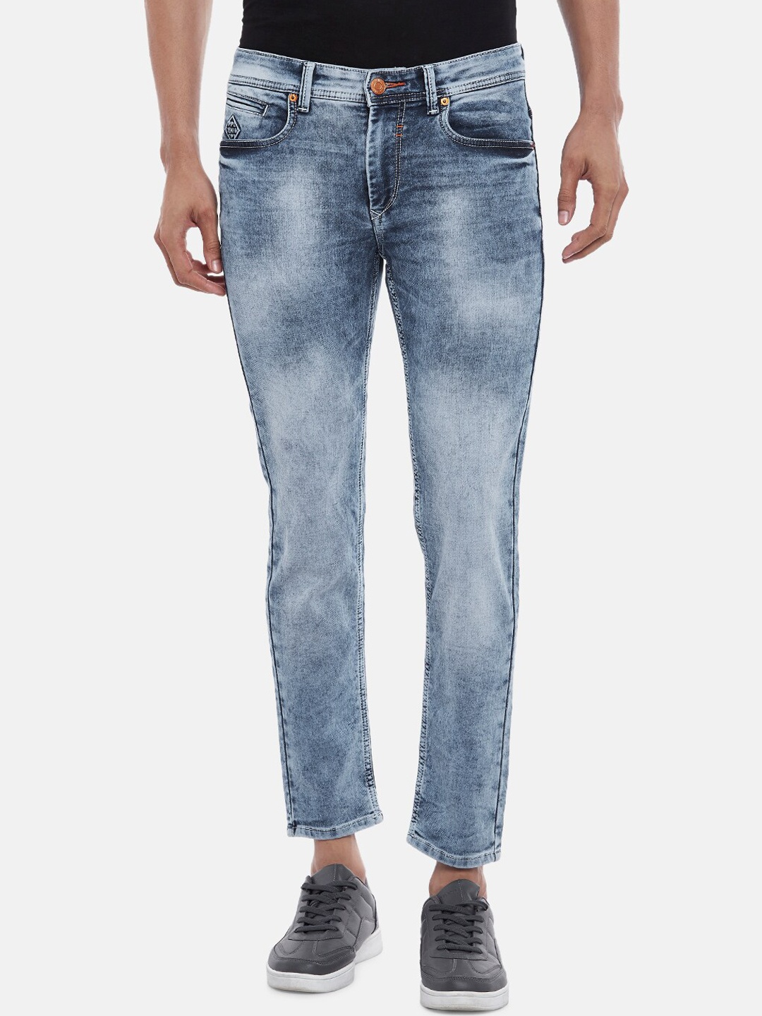 

People Men Blue Slim Fit Heavy Fade Jeans