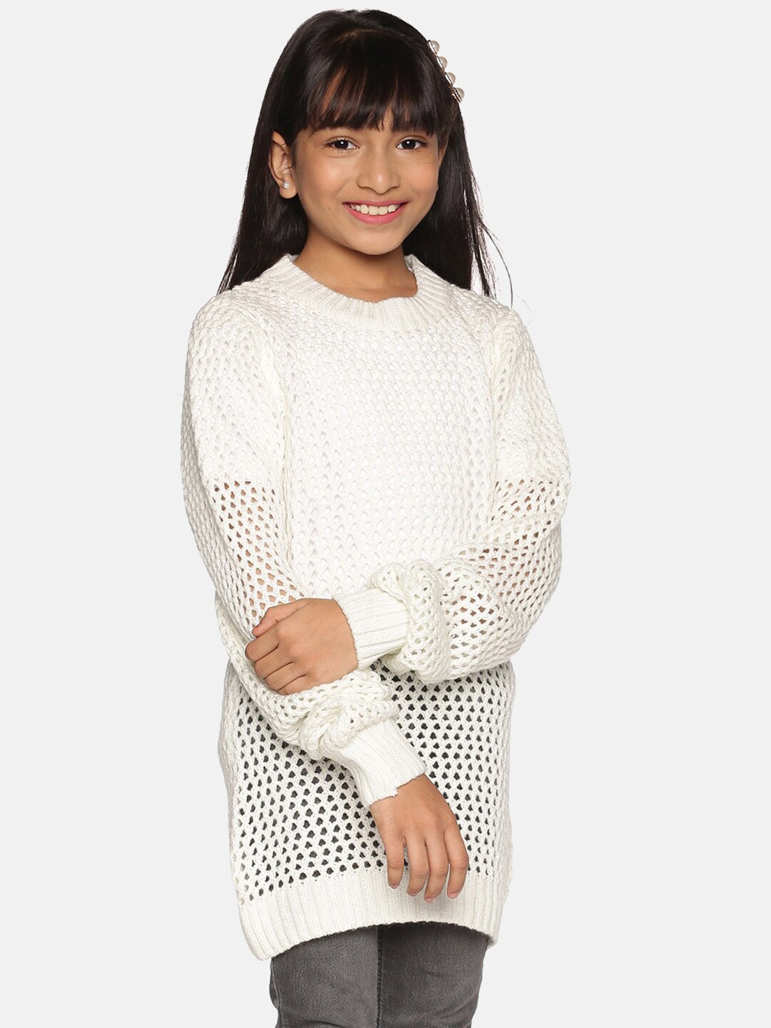 

DAiSY Girls White Pullover